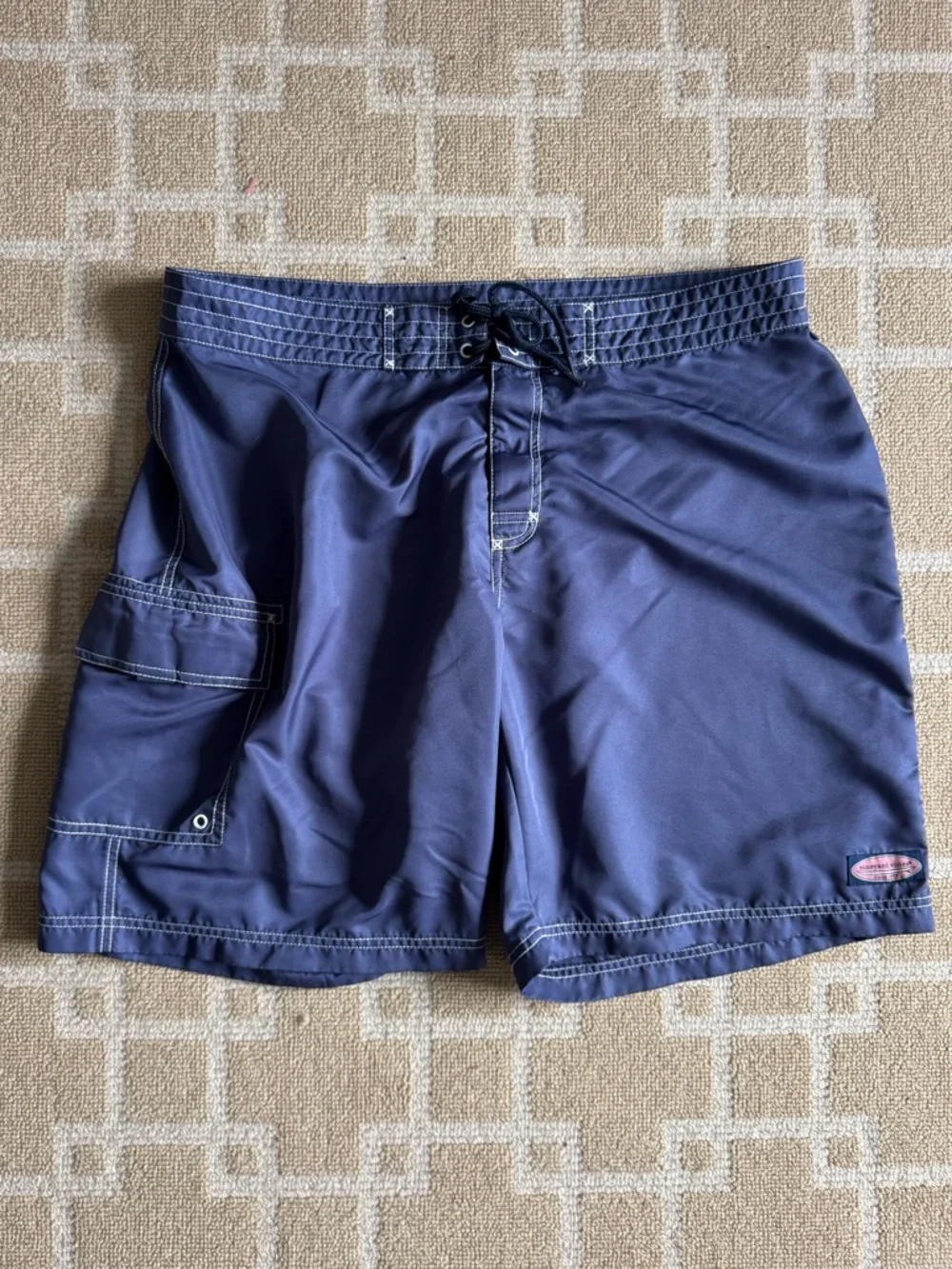 Vineyard Vines Board Shorts Swim Trunks Blue Surf Classic Fit Size 38